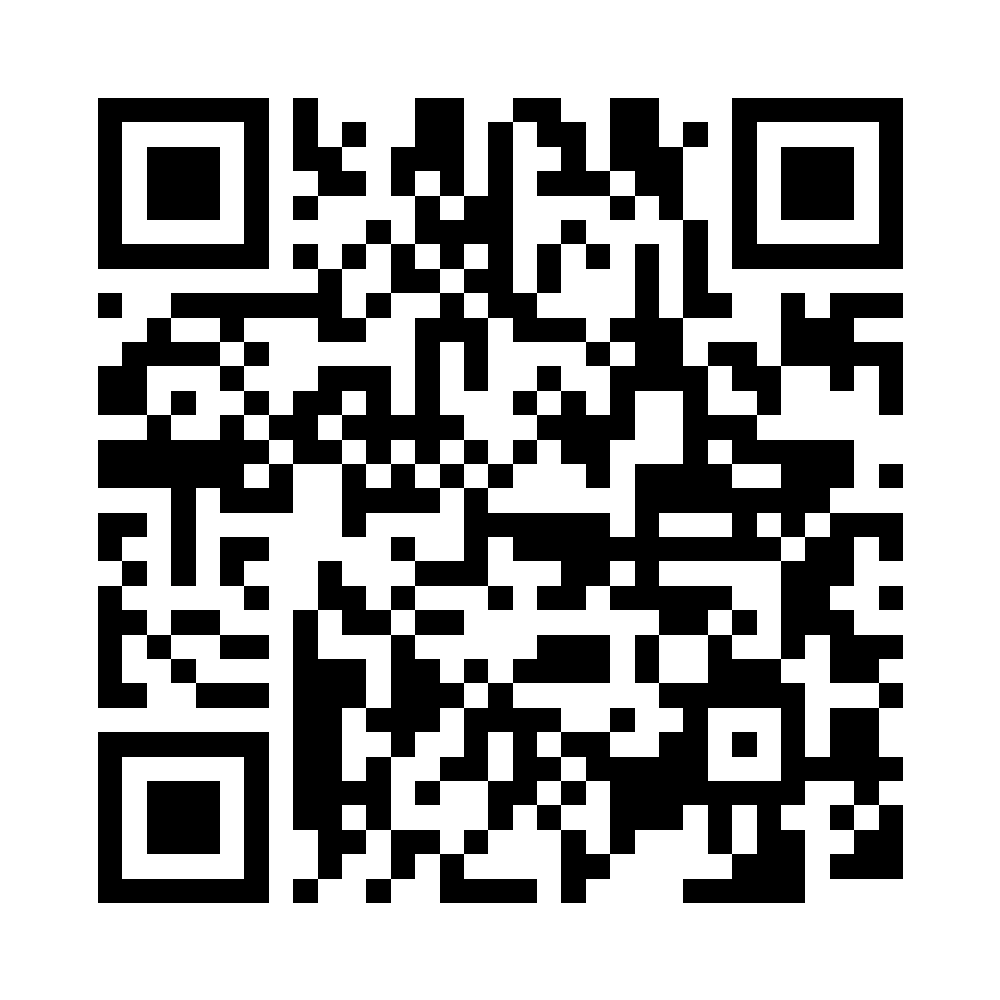 A QR code designed for easy access to the interview with Sister Shalini, featuring her reflections on faith, music, and education.